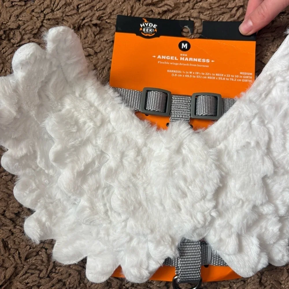 Hyde & Eek White Angel Wing Pet Harness NEW Costume Halloween